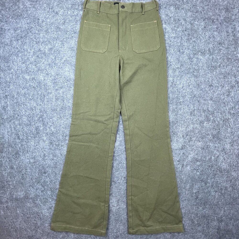 Landers Pants‎ Womens Small Olive Flare Retro Boho High Waist